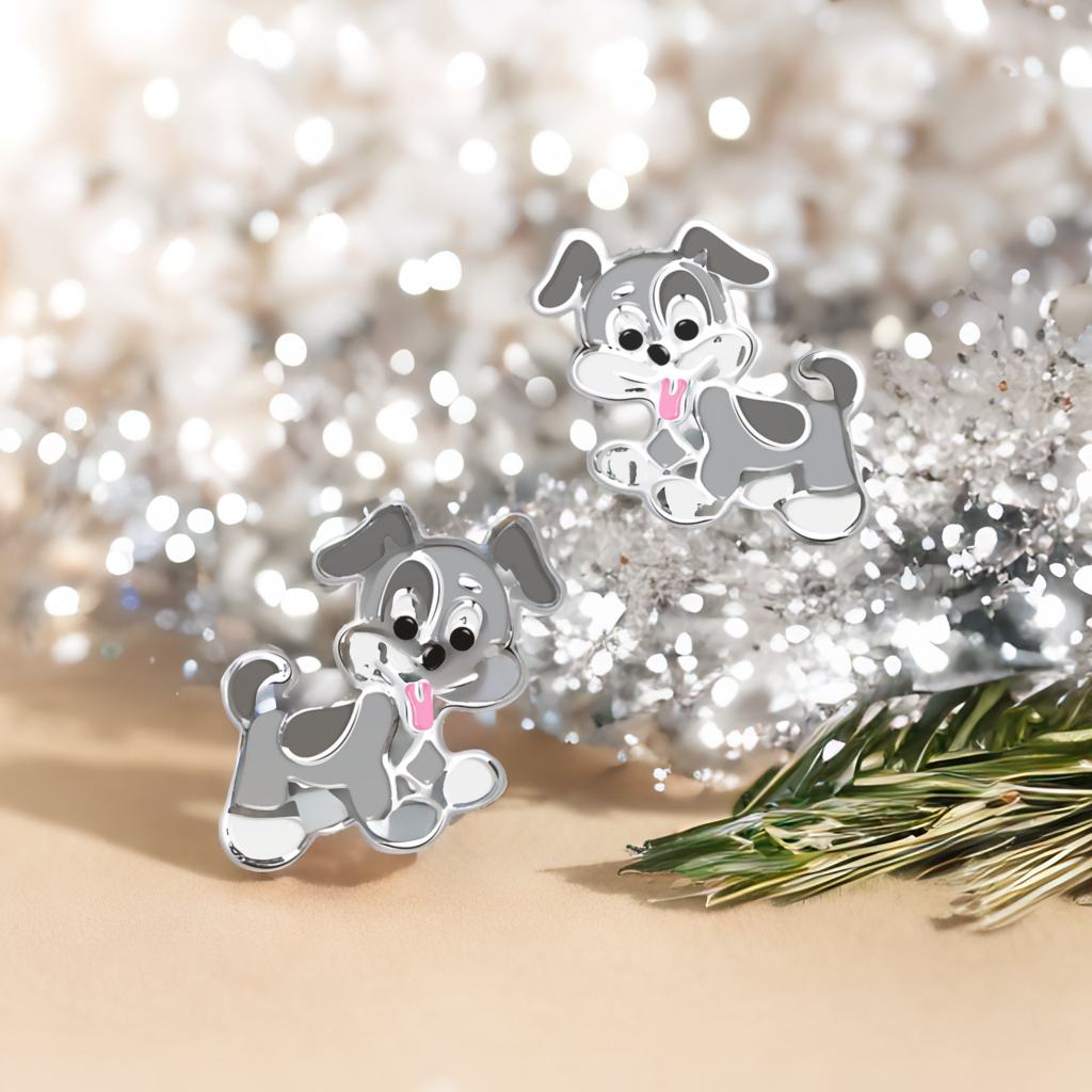 Kinderohrringe frecher Hund 925 silber