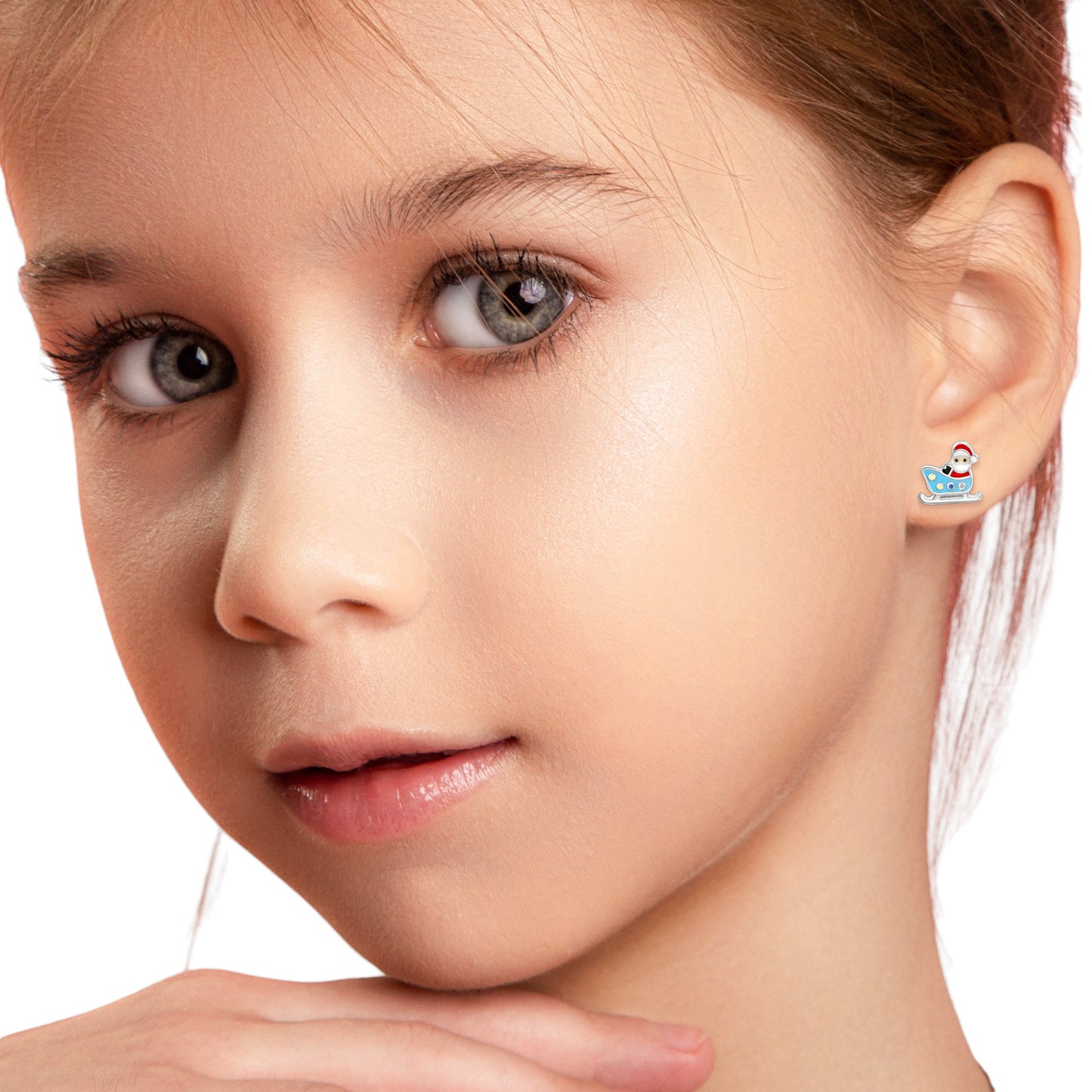 Ohrringe Nikolaus Schlitten 925 Silber Weihnachten