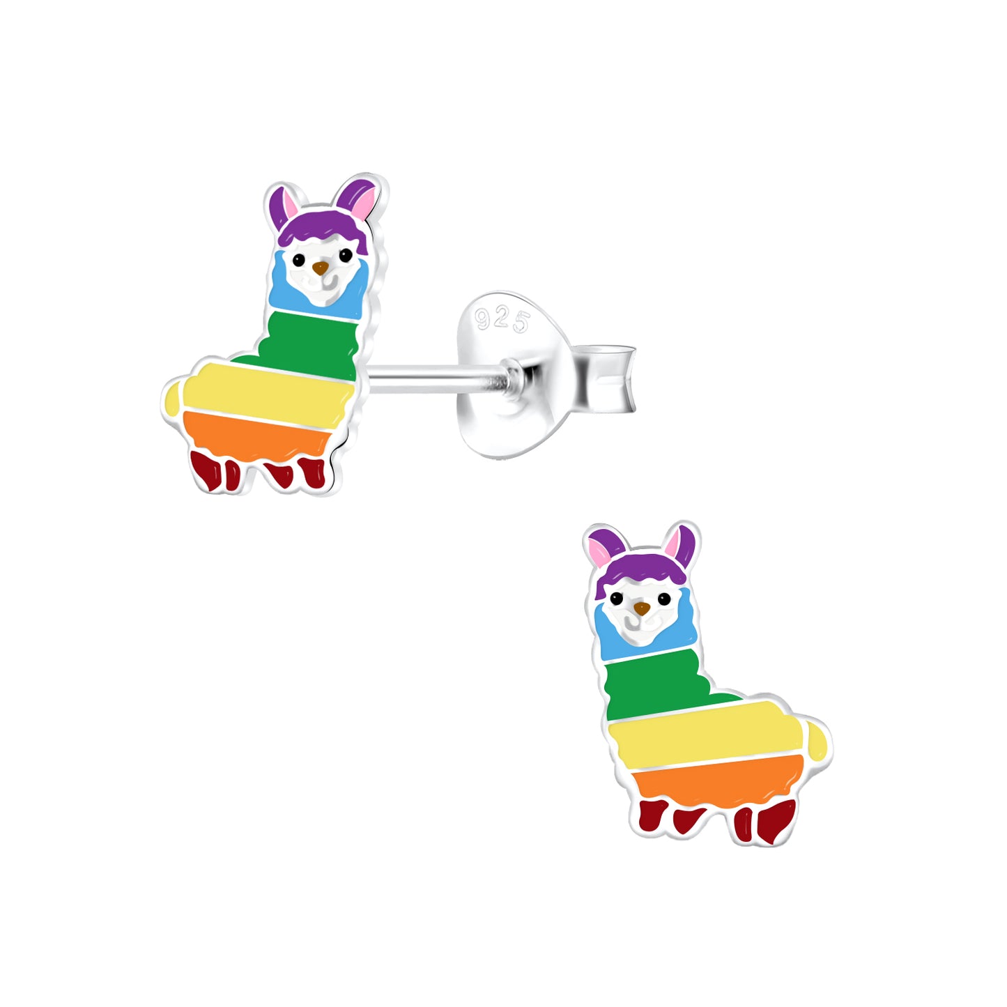 Kinderohrring buntes Lama 925 Silber