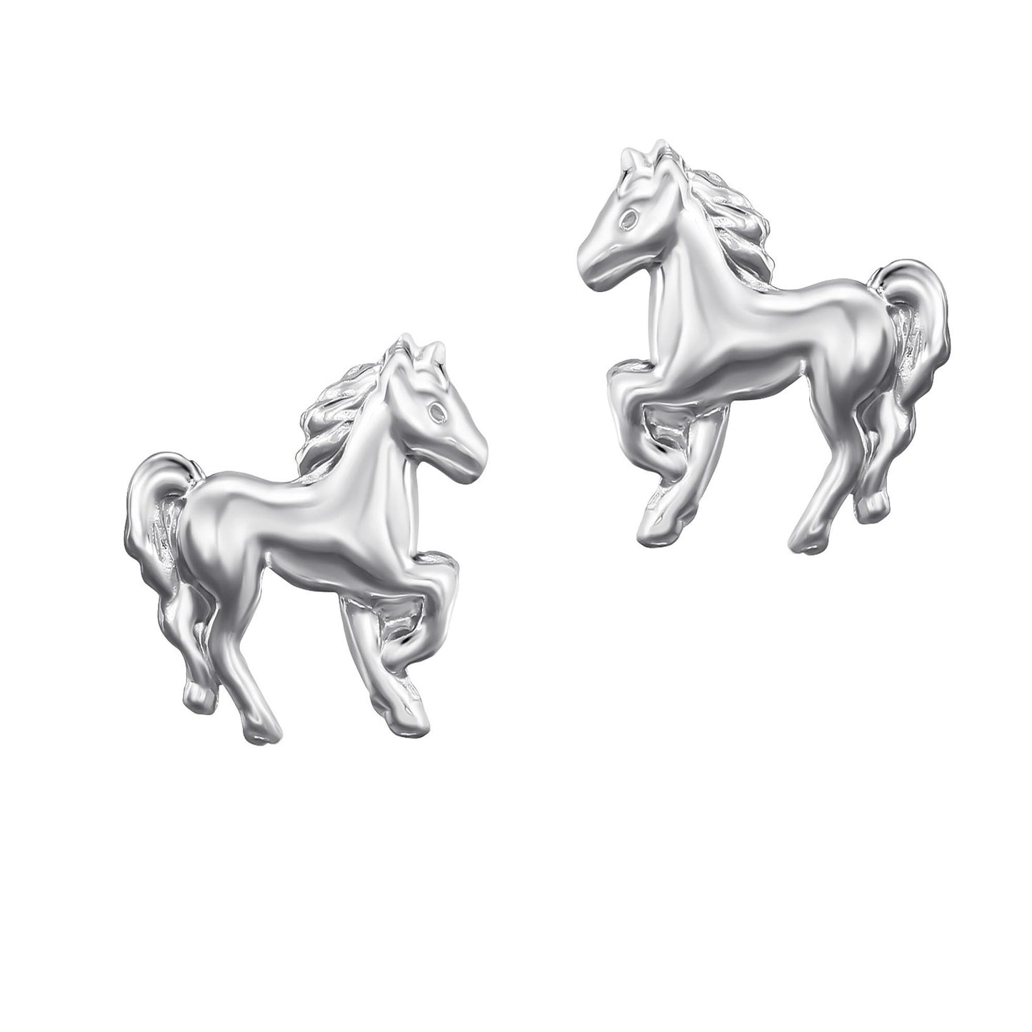 Ohrringe Pferd rhodiniert9 25 Silber