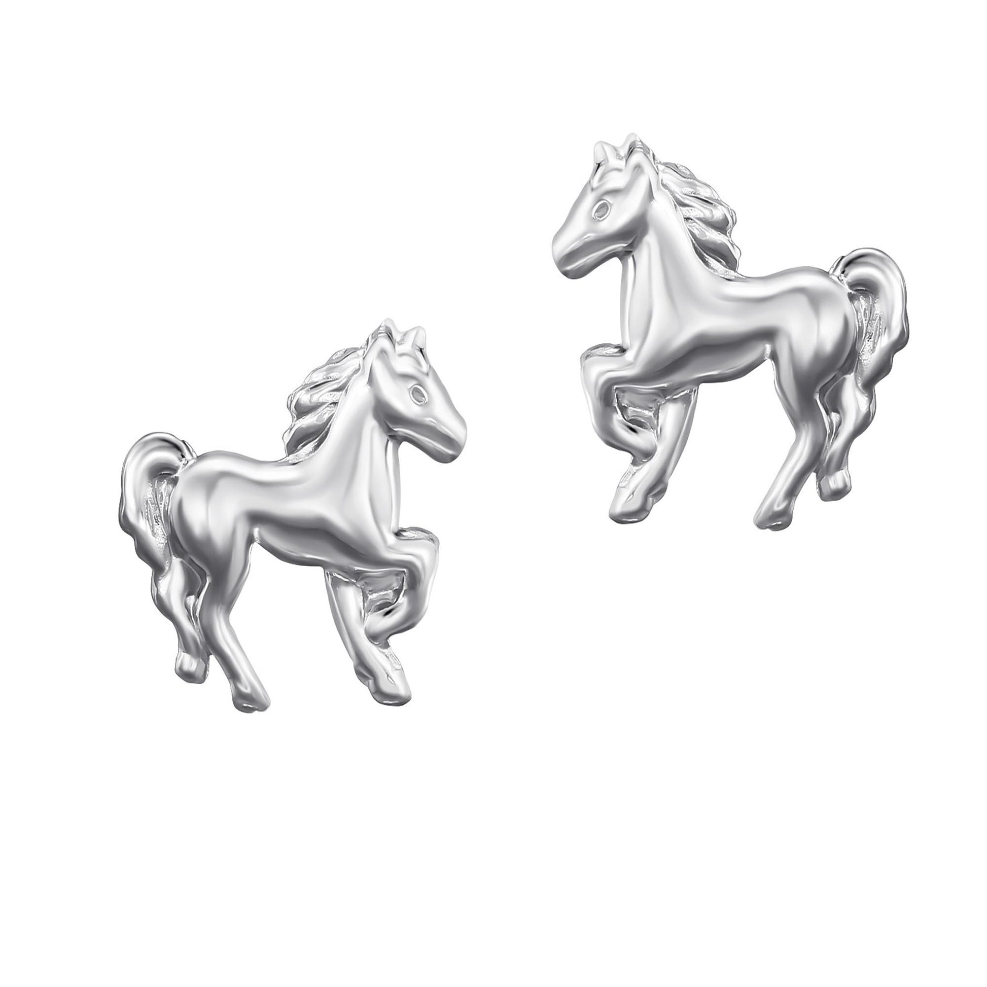 Ohrringe Pferd rhodiniert9 25 Silber