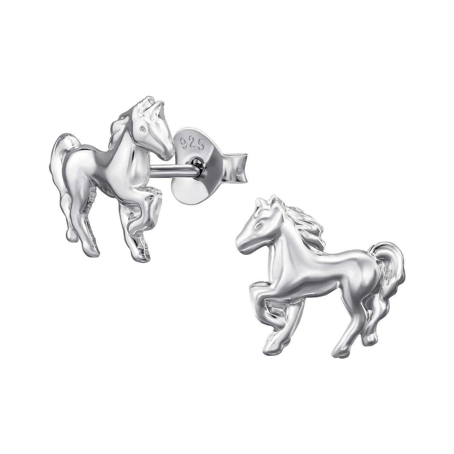 Ohrringe Pferd rhodiniert 925 Silber
