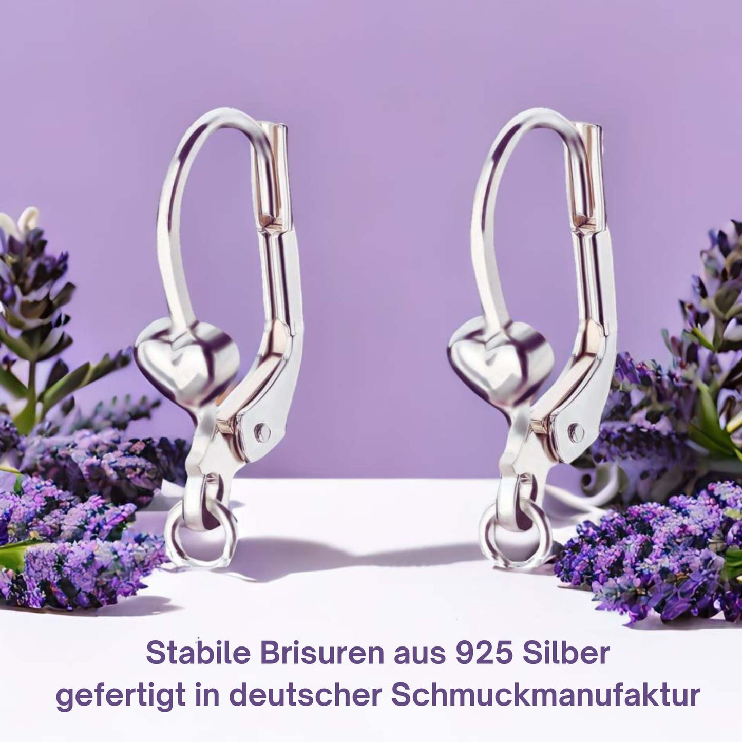 Kinderohrringe Ohrhänger Einhorn 925 Silber pinke Kristalle