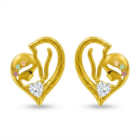 Ohrringe Pferd Liebe Mädchen 925er Silber vergoldet Kinderohrringe