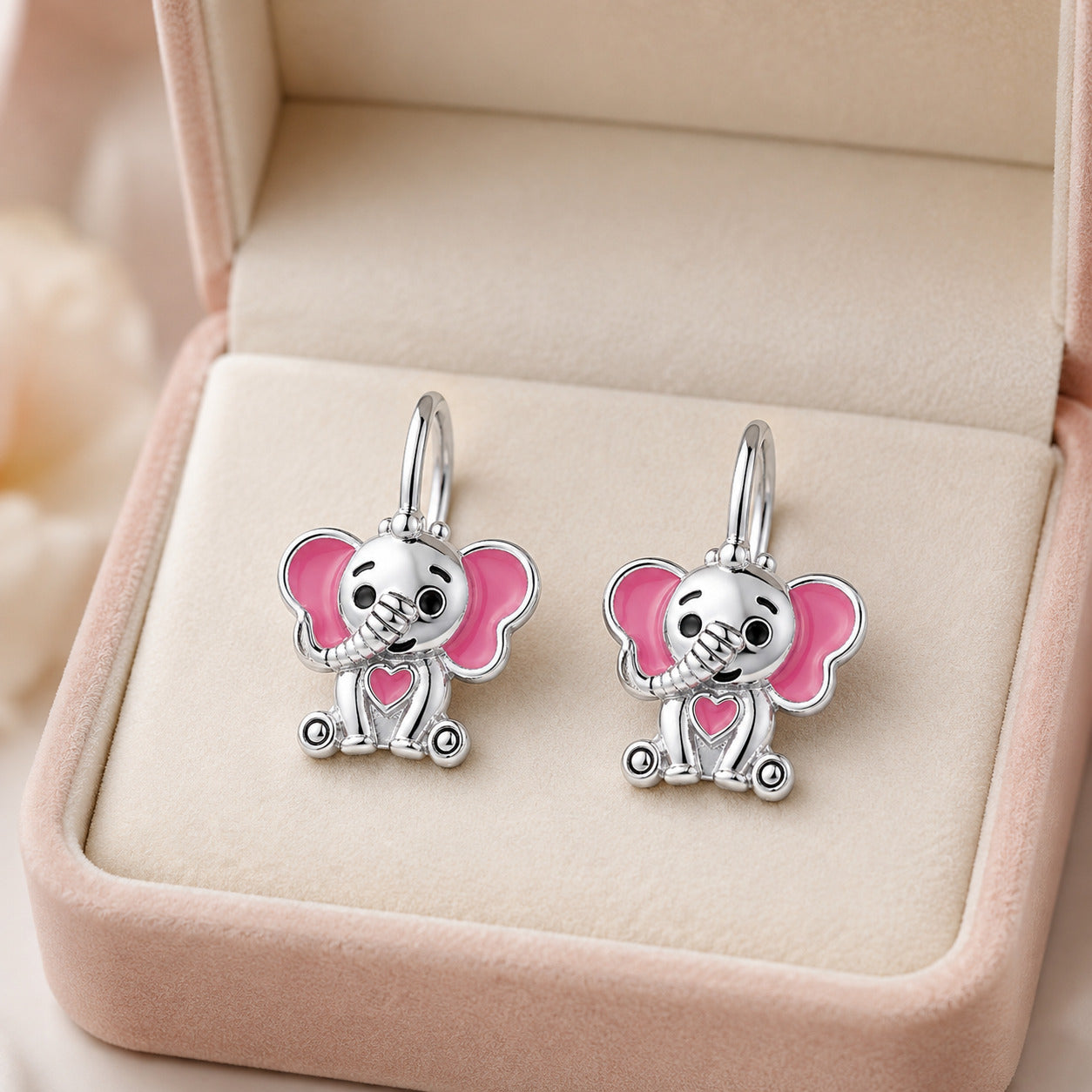 Ohrringe Kinder Mädchen Elefant 925 Silber Brisur Ohrhänger