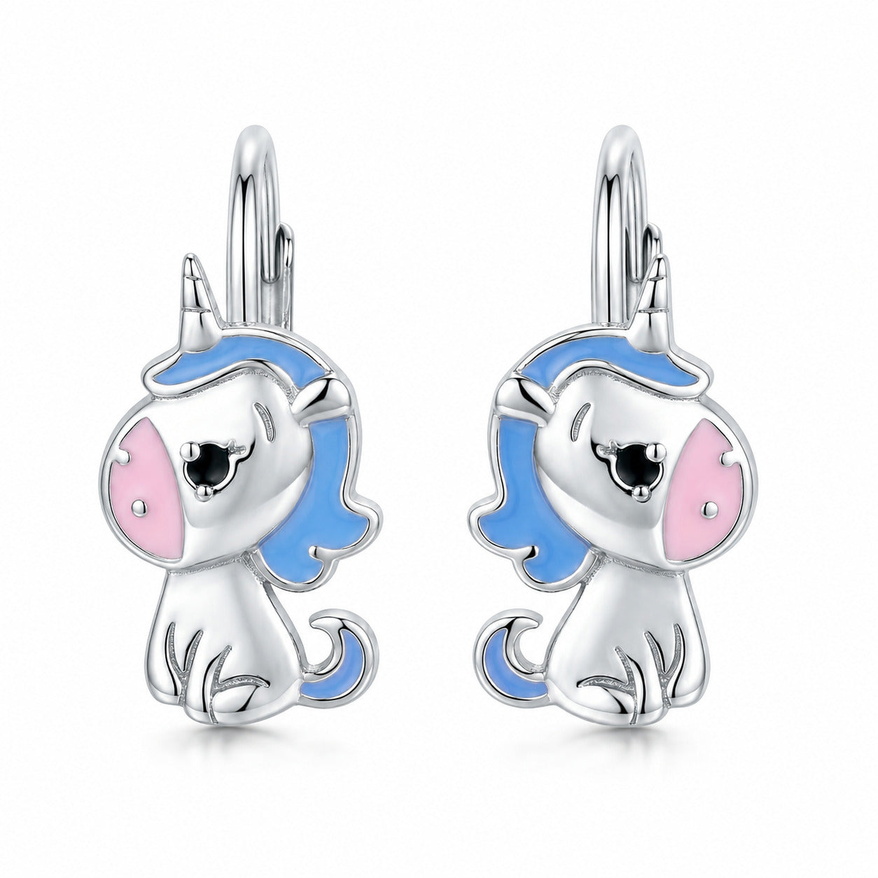 Ohrringe Kinder Mädchen Einhorn Nimo 925 Silber Brisur Ohrhänger